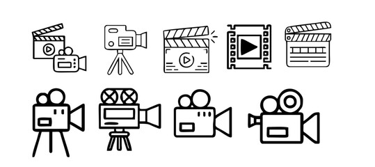 Film industry & Movies vector sign and icon
