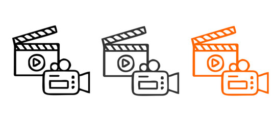 Film industry & Movies vector sign and icon