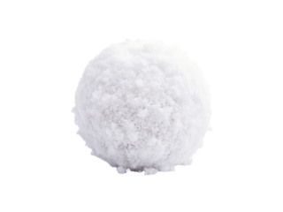 A Closeup Shot of a Perfectly Formed Snowball Winter Wonderland Scene