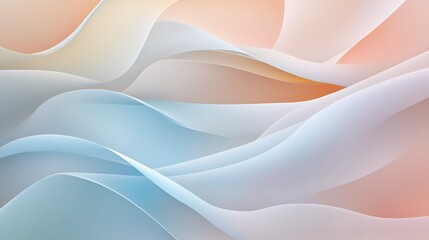 Obraz premium Abstract Pastel Waves Soft Color Design