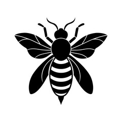 bee-vector-silhouette illustration