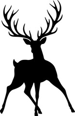 deer silhouette vector illustration