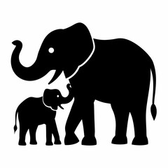 elephant silhouette vector