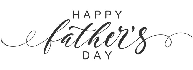 Happy father’s Day lettering . Handmade calligraphy vector illustration. father's day card