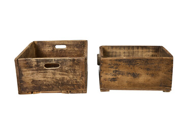 vintage wooden box  Rustic Brown Wood Storage Cube Boxes