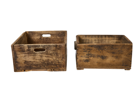 vintage wooden box  Rustic Brown Wood Storage Cube Boxes