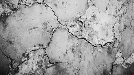 Cracked Concrete Texture: A Monochromatic Study of Decay and Time