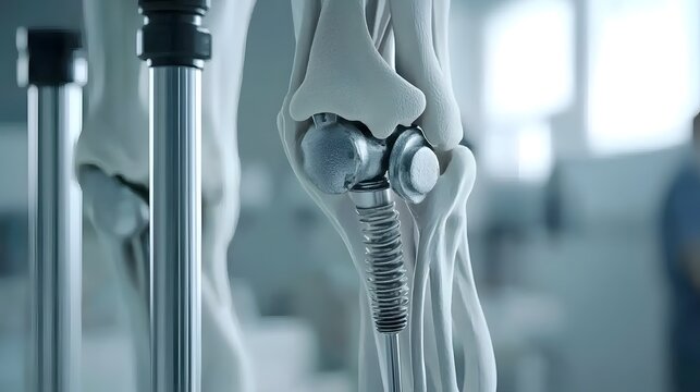 A detailed time lapse sequence showcasing the healing process of a knee joint capturing the gradual reduction of inflammation and the of the surrounding tissue