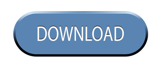 3d download now blue button with hand cursor. Save cloud icon button hand pointer clicking. Click here banner with shadow. Click push button isolated. Online shopping.