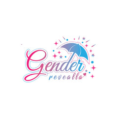 Fun and festive Gender Revealla Logo symbolizing joy, surprise, and celebration—perfect for gender reveal events, party planners, or brands focused on baby announcements and decor.