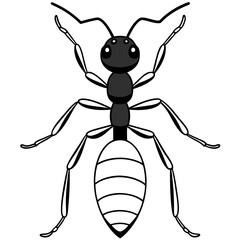 vector illustration of cartoon ant