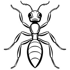 vector illustration of cartoon ant