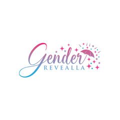 Fun and festive Gender Revealla Logo symbolizing joy, surprise, and celebration—perfect for gender reveal events, party planners, or brands focused on baby announcements and decor.