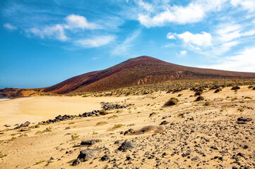 Montana Amarilla, La Graciosa, Lanzarote, Canary Islands, Spain, Europe.