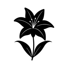 Easter-lily-vector-silhouette illustration