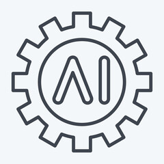 Icon AI Tools. related to Artificial Intelligence symbol. line style
