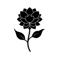 flower-vector-silhouette illustration