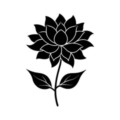 flower-vector-silhouette illustration