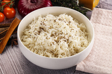 Indian cuisine jeera basmati rice
