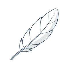white birds feather  icon, white birds feather  vector illustration-simple illustration of white birds feather , perfect for white birds feather  logos and icons