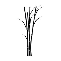 Sugarcane minimalist silhouette design vector art