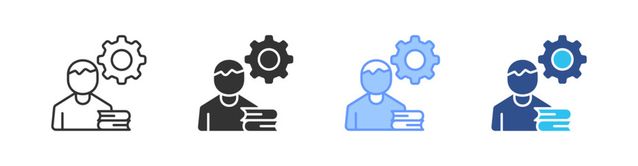 Obraz premium Instructor Multi Style Icon Set Vector 