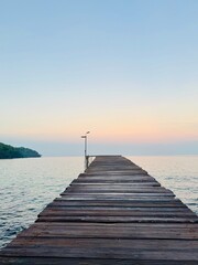 view of the sea coast at dawn