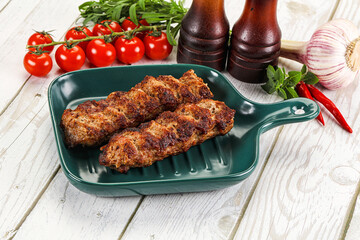 Chicken kebab minced meat and spices