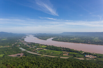 Aerial view of serene river landscape india nature photography lush green environment daytime tranquility and harmony
