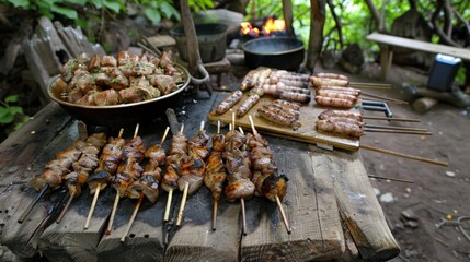 Enjoy a cozy barbecue grill experience surrounded by nature s aromatic atmosphere