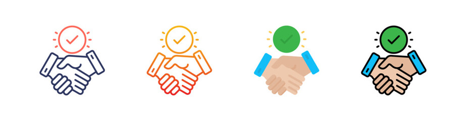 Trust Multi Style Icon Set Vector 