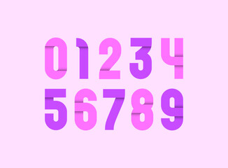 Pink numbers, numerals set in the holiday style