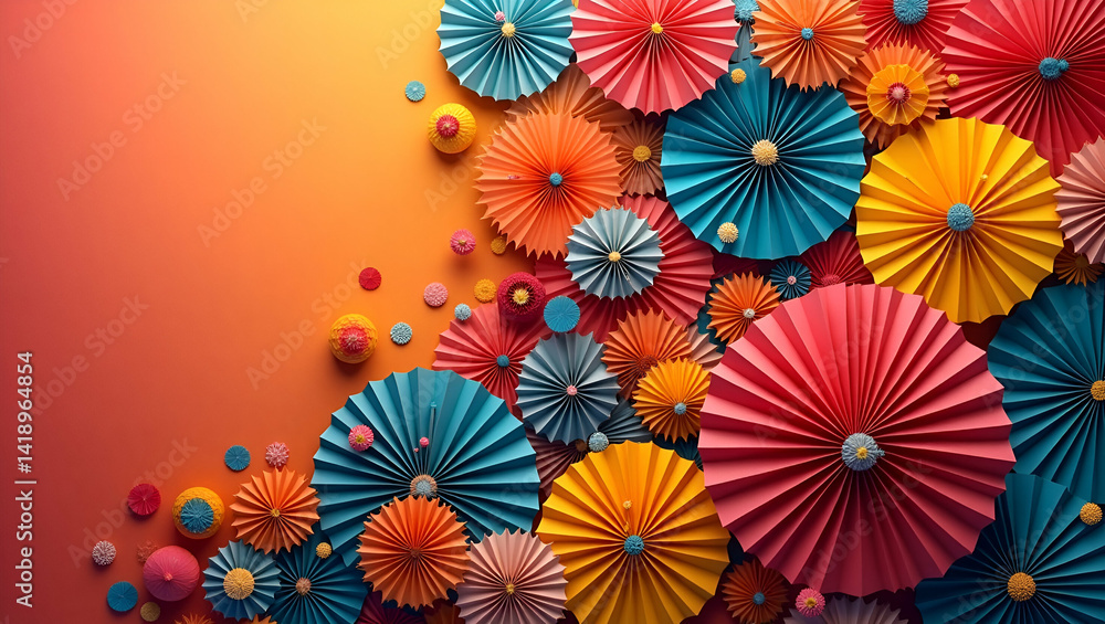 Poster dynamic colorful decorations: intricate designs & festive color palettes for exceptional events - pr