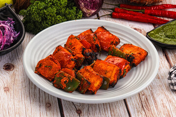 Indian cuisine - spicy chili paneer