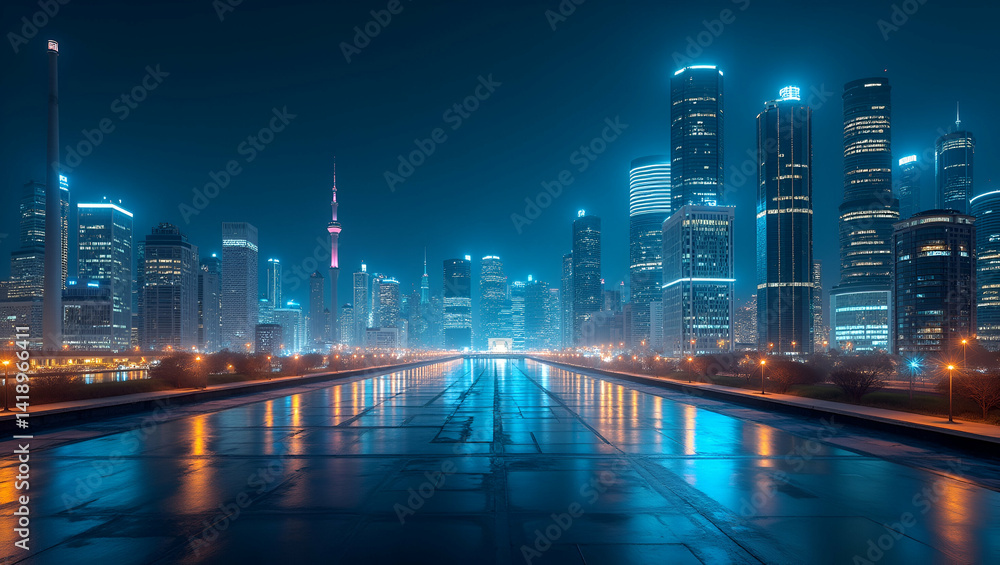 Aufkleber contemporary industrial background highlighting refined structures and integrated modern facilities 
