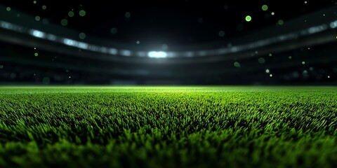 Stadium grass at night