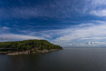 Serene island landscape coastal waters nature photography calm environment aerial view tranquility & beauty