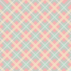 Multicolor pastel gingham seamless pattern. Checkered tartan plaid repeat pattern. Geometric vector background wallpaper
