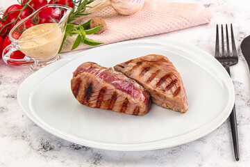 Delicous grilled tuna dish steak