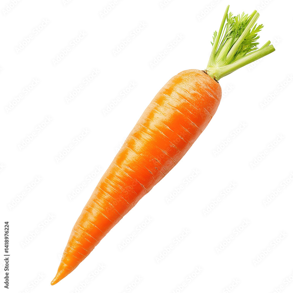 Poster fresh carrot showcasing vibrant orange color in a studio setting with macro details highlighted, car
