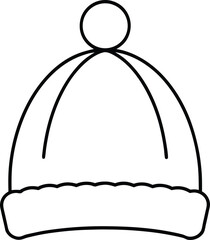 Cozy Winter Hat Icon Vector | Knitted Beanie & Cold Weather Essentials Symbol