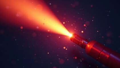 Realistic flashlight beam, intense flare light leak overlay, glow, light