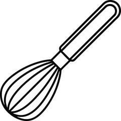 Swirl & Whip Vector Tool | Kitchen Mixing Icon for Baking and Culinary Themes