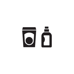 set of cosmetic bottles