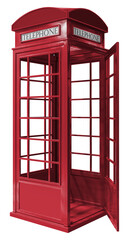 Red public telephone booth