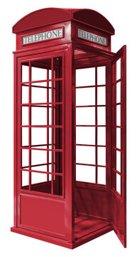 Red public telephone booth