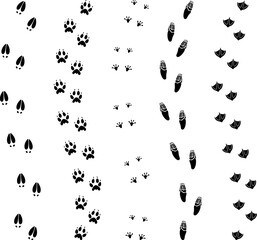 Paw print silhouette. Isolated paw print on white background © oleg7799