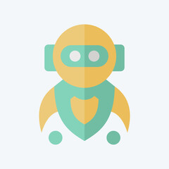 Icon Machine Learning. related to Artificial Intelligence symbol. flat style
