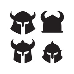 vector illustration of a viking helmet