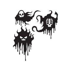 vector illustration of an abstract skull